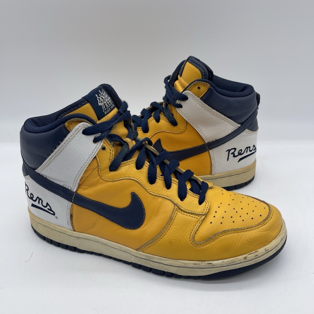 Nike Dunk High Gold Men's Size‎ 7.5 Sneakers 309432-741 Harlem Rens Black Fives